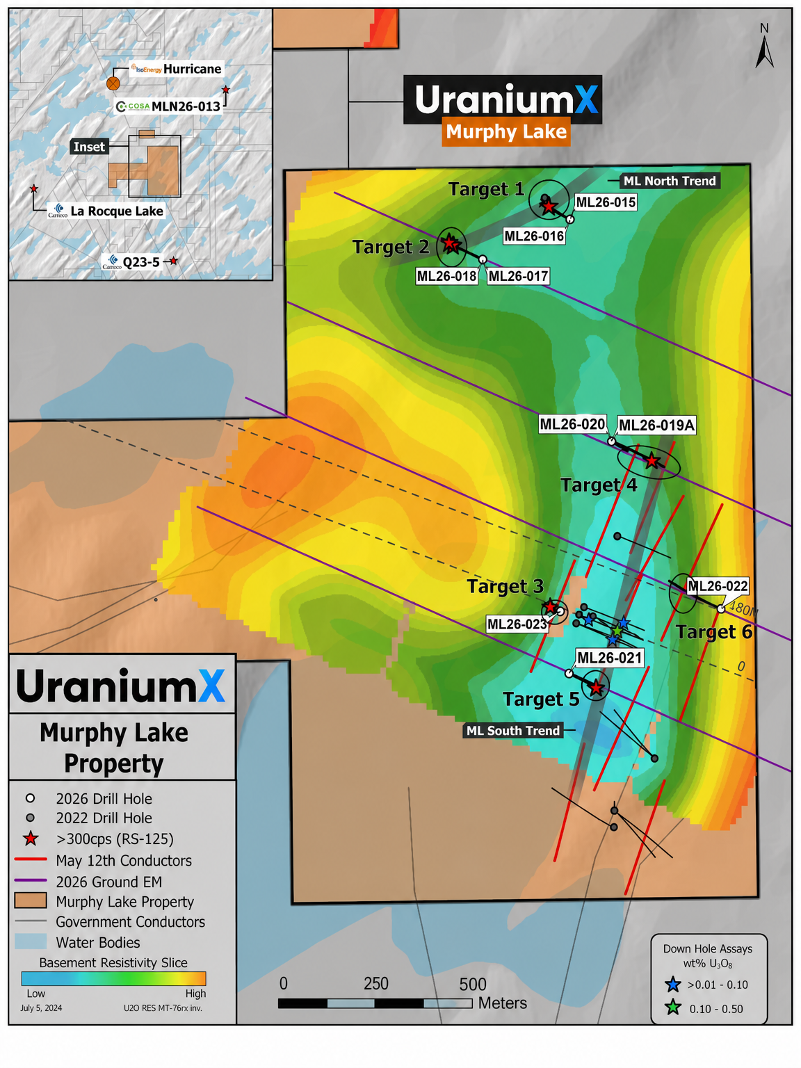 Murphy Lake 2026 drill program map